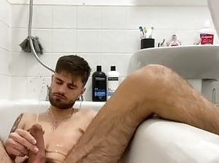 baignade, énorme, pisser, énorme-bite, gay, fétiche, douche, solo, minet, tatouage