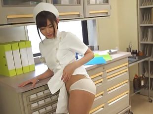 アジアの, 看護師, フェラチオ, ハードコア, 日本人, カップル, パンティー, 制服