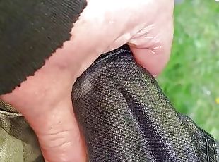 pisser, amateur, gay, culotte, britannique, fétiche, solo, jardin