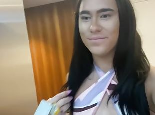 amador, adolescente, puta-slut, pov, excitante, morena