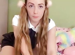 Slutty princess talks dirty in her bedroom