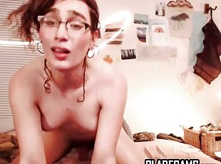 Luxurious shemale nerd slut