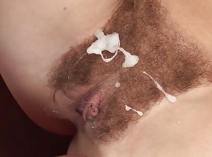 hårig, fitta-pussy, cumshot