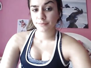 poilue, masturbation, chatte-pussy, ados, webcam, solo, trou-du-cul, humide, brunette