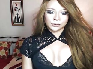 masturbieren, transsexueller, immens-glied, tranny, rucken, herrlich