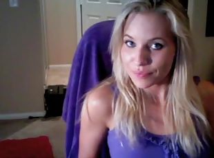 gros-nichons, amateur, blonde, webcam, seins, solo, réalité