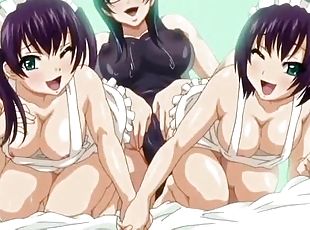 Horny anime nurses getting cumshot