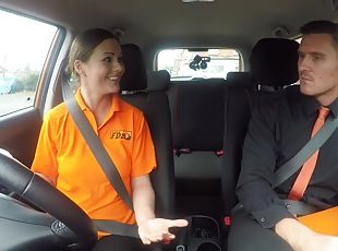 Fake Driving School - Backseat Oral Intercourse And Deep Creampie 1