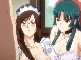 gros-nichons, ejaculation-sur-le-corps, sexe-de-groupe, sur-le-visage, anime, hentai, gros-seins