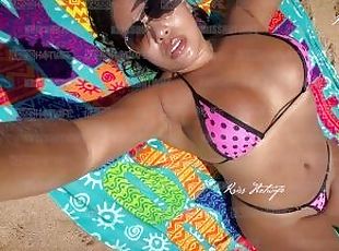 culo, tetas-grandes, público, coño-pussy, esposa, amateur, playa, zorra-slut, tetas, bikini