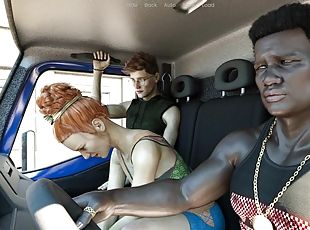 en-plein-air, maigre, interracial, ados, hardcore, rousse, 3d