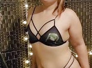 Chubby Alternative Girl Tries On Lingerie (Magically)