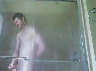 baignade, masturbation, orgasme, amateur, ejaculation-sur-le-corps, gay, ejaculation, douche, solo, musclé