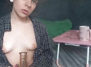 gafas, esposa, amateur, babes, zorra-slut, desnudándose, universidad, fetichista, a-solas, fumando