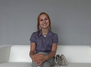 orgasme, ados, casting, rousse, sexe-habillé