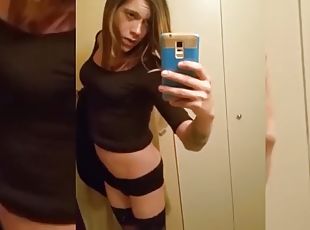 masturbation, transsexuelle, amateur, point-de-vue, lingerie, webcam, fétiche, taquinerie