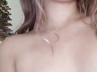 masturbación, orgasmo, amateur, latino, rubia, a-solas, tatuaje