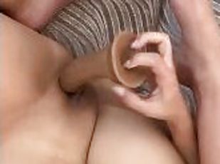 masturbação, velho, amador, brinquedo, penetração-de-braço, casal, pés, jovem18, excitante, fantasia