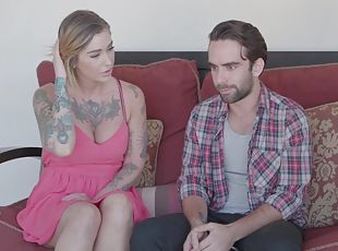 Cuckold boyfriend watches while HOT Kleio Valentien rides a cock