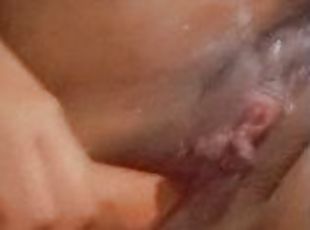 masturbation, chatte-pussy, amateur, ébène, point-de-vue, gode, assez, fétiche, solo