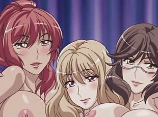 tettone, mammine-mature, spruzzi-di-sperma, sesso-di-gruppo, anime, manga