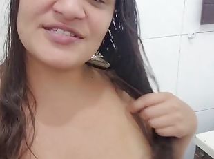 masturbação, amador, latina, bbw, brasil, dildo, rabo