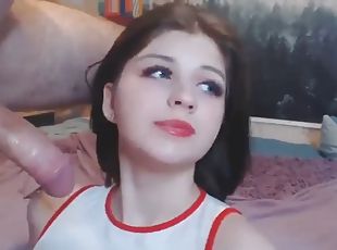 Hottest teen deepthroat blowjob EVER