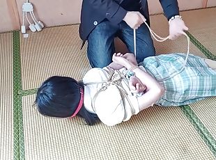 asiatique, japonais, bdsm, bâillonnement, chinoise, bondage, brunette, femme-dominatrice