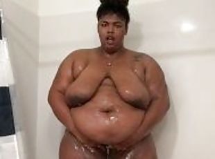 kúpanie, veľké-prsia, amatérske, ebony, milfka, bbw, sprcha, sólo