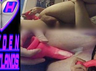 masturbação, esguincho, amador, anal, engraçado, dildo, sozinho, tetas-pequenas