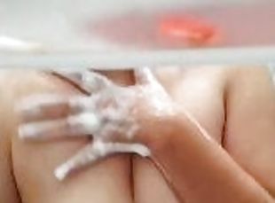 mandi, payudara-besar, amatir, jenis-pornografi-milf, latina, normal, mandi-shower, seorang-diri