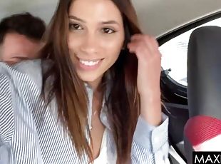 Squirting on the Uber Driver