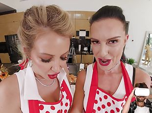 Hot Milfs Fuck Hard During A Cooking Show HD Porn Pt3