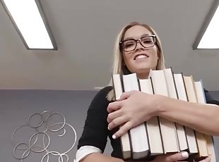 Blonde Nerdy Roommate Is A Sex Demon