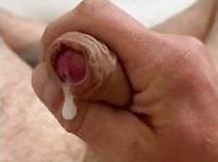 banyo-yapma, mastürbasyon-masturbation, amatör, olgun, üstüneyüzüne-boşalma, mastürbasyon, birdenbire, sperm, tek-kişilik