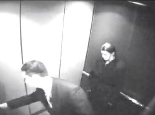 Couple gets kinky in the elevator