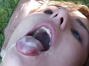 gammel, utendørs, pussy, blowjob, tenåring, hardcore, ung-18, facial, blond, knulling-fucking