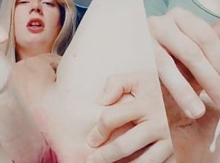 amateur, anal, babes, ejaculation-sur-le-corps, ados, jouet, ejaculation, blonde, gode, solo