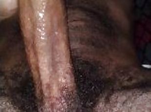 masturbación, amateur, chorro-de-corrida, negra-ebony, polla-enorme, paja, negra, corrida, a-solas, polla