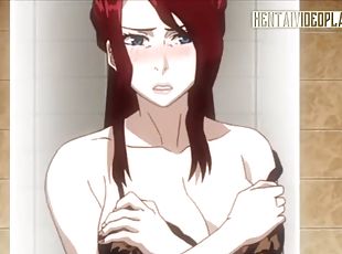 Animated redhead gets wet from anal