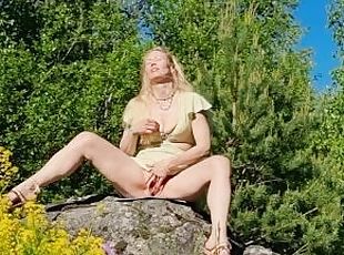 énorme, masturbation, orgasme, public, amateur, milf, jouet, maman, horny, blonde