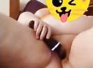 cul, gros-nichons, poilue, masturbation, chatte-pussy, amateur, jouet, belle-femme-ronde, solo, tatouage