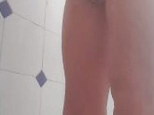 bañando, orgasmo, gay, ducha, a-solas, polla