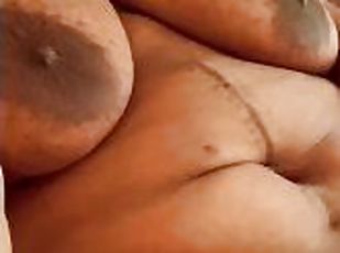 gros-nichons, masturbation, amateur, ébène, milf, jouet, belle-femme-ronde, solo, privé