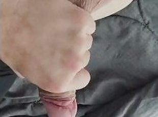 masturbation, amateur, énorme-bite, solo, blanc, réalité, bite