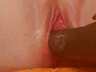 Extra creamy fucking myself with a big black cock