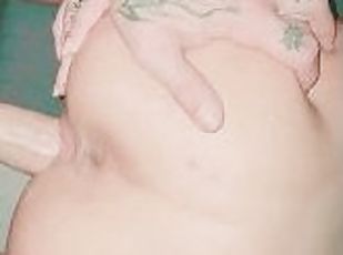 papa, levrette, chatte-pussy, amateur, énorme-bite, milf, maison, couple, point-de-vue, ejaculation