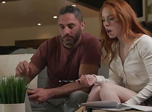 Stunning redhead babe moans while being fucked - Madi Collins