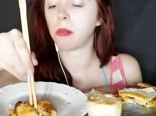 asmr mukbang feederism muk galettepate oeuf gratin poisson