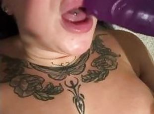 cul, gros-nichons, masturbation, amateur, jouet, britannique, solo, tatouage